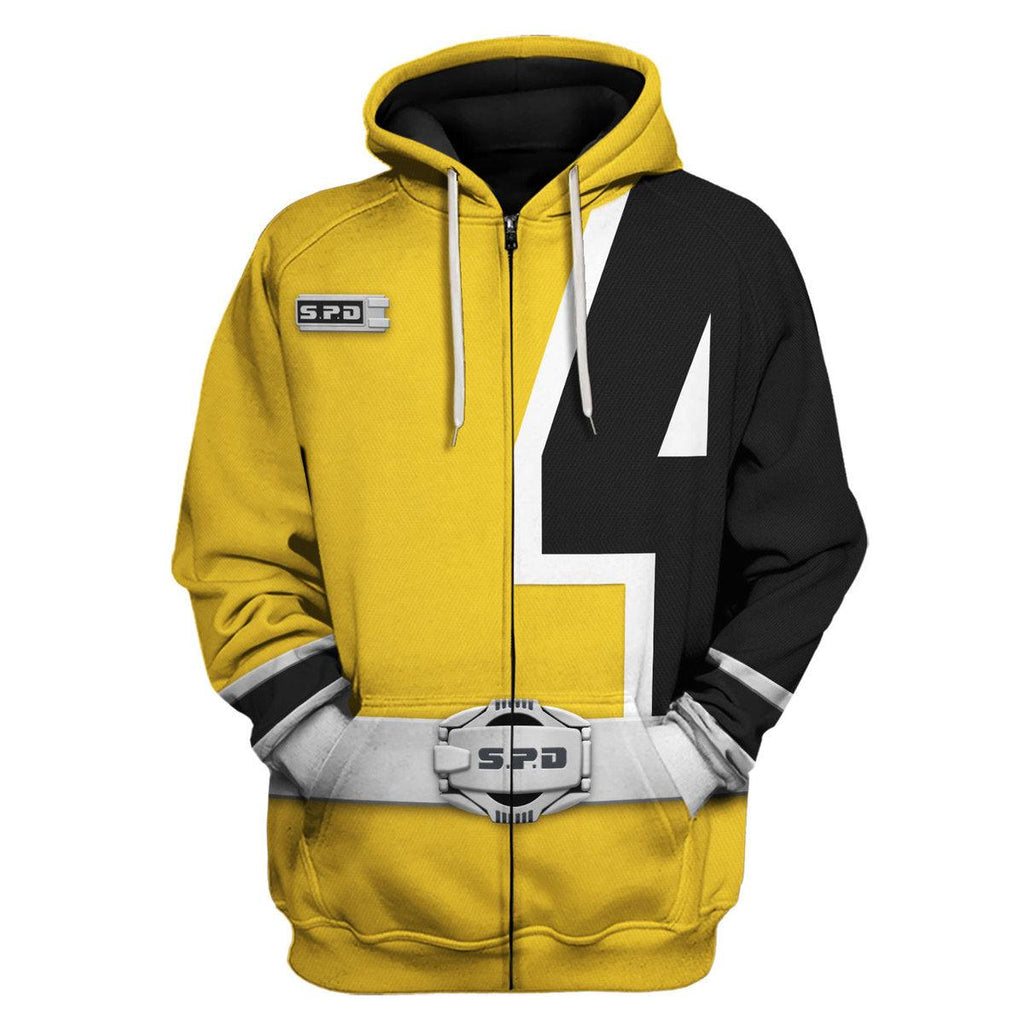 OodieGang S.P.D Yellow Ranger Hoodies Sweatshirt T-shirt Sweatpants Hawaiian Tracksuit - OodieGang.com