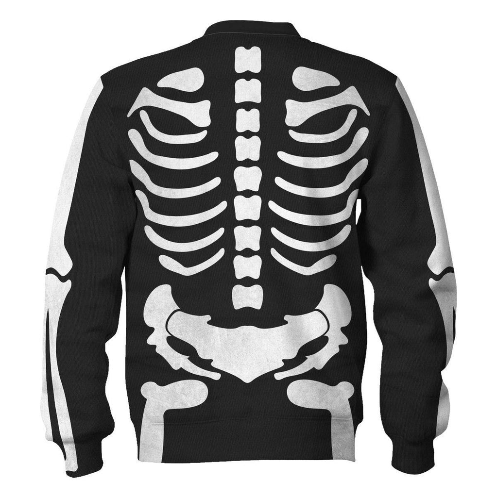 Oodiegang Skeleton Bone Print Halloween Fancy Dress Costume Hoodie Sweatshirt T-Shirt Tracksuit - Oodiegang.com