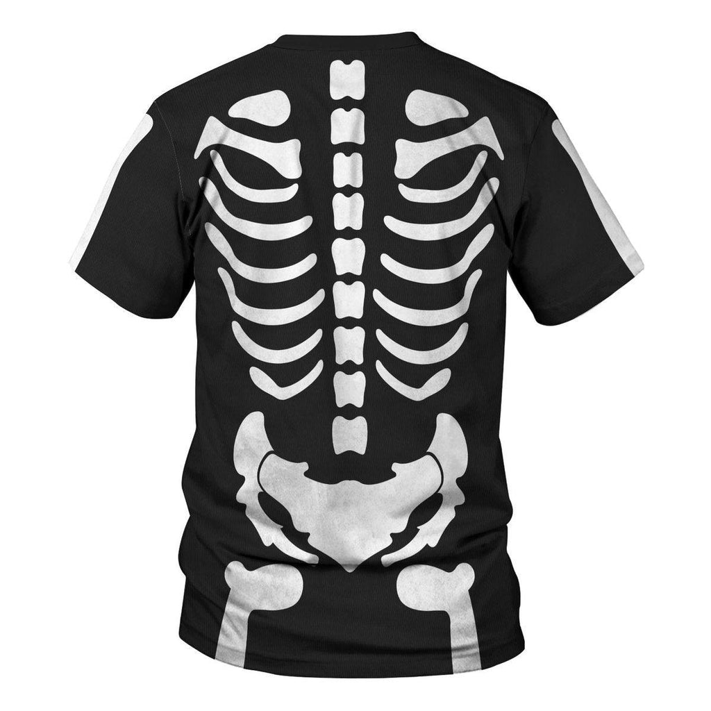 Oodiegang Skeleton Bone Print Halloween Fancy Dress Costume Hoodie Sweatshirt T-Shirt Tracksuit - Oodiegang.com