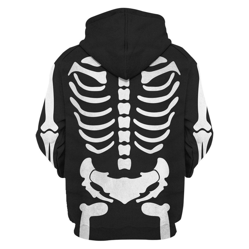 Oodiegang Skeleton Bone Print Halloween Fancy Dress Costume Hoodie Sweatshirt T-Shirt Tracksuit - Oodiegang.com