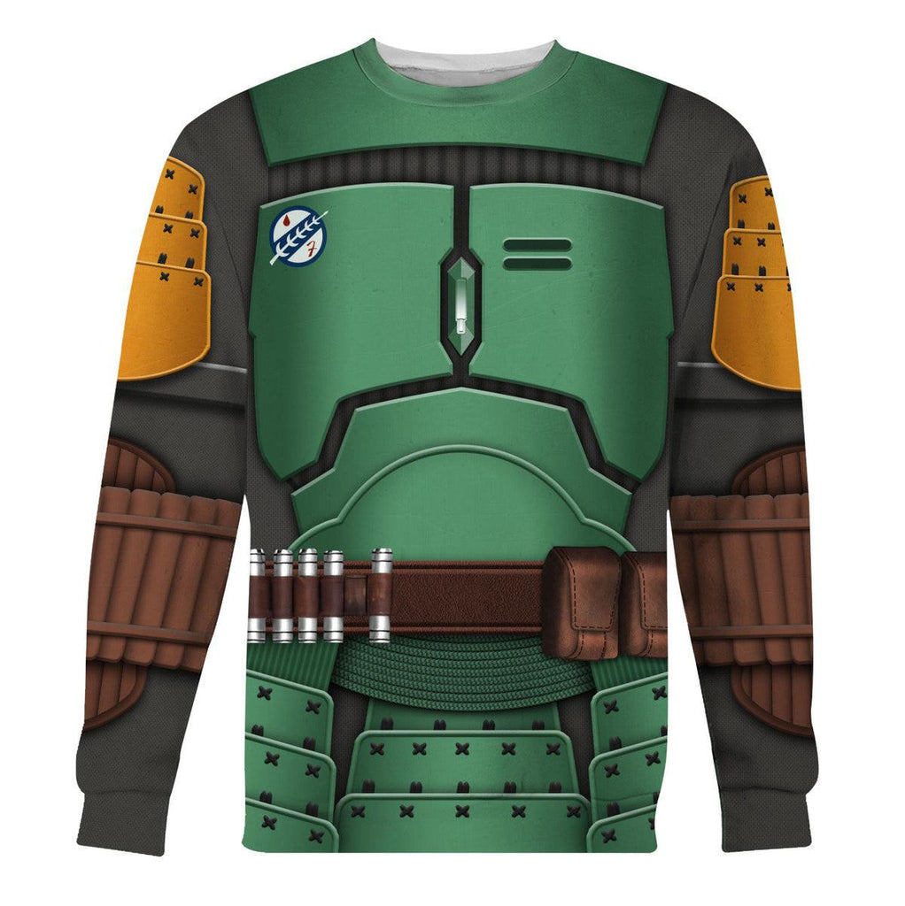 OodieGang The Book of Boba Fett Samurai Costume Hoodie Sweatshirt T-Shirt Sweatpants - OodieGang.com