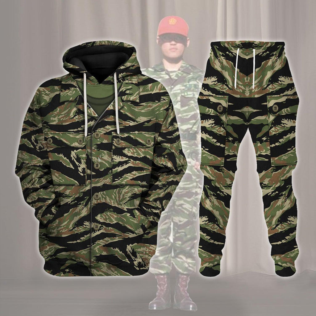 OodieGang Tigerstripe South Vietnam Special Forces Tiger Stripe CAMO Costume Hoodie Sweatshirt T-Shirt Tracksuit - OodieGang.com