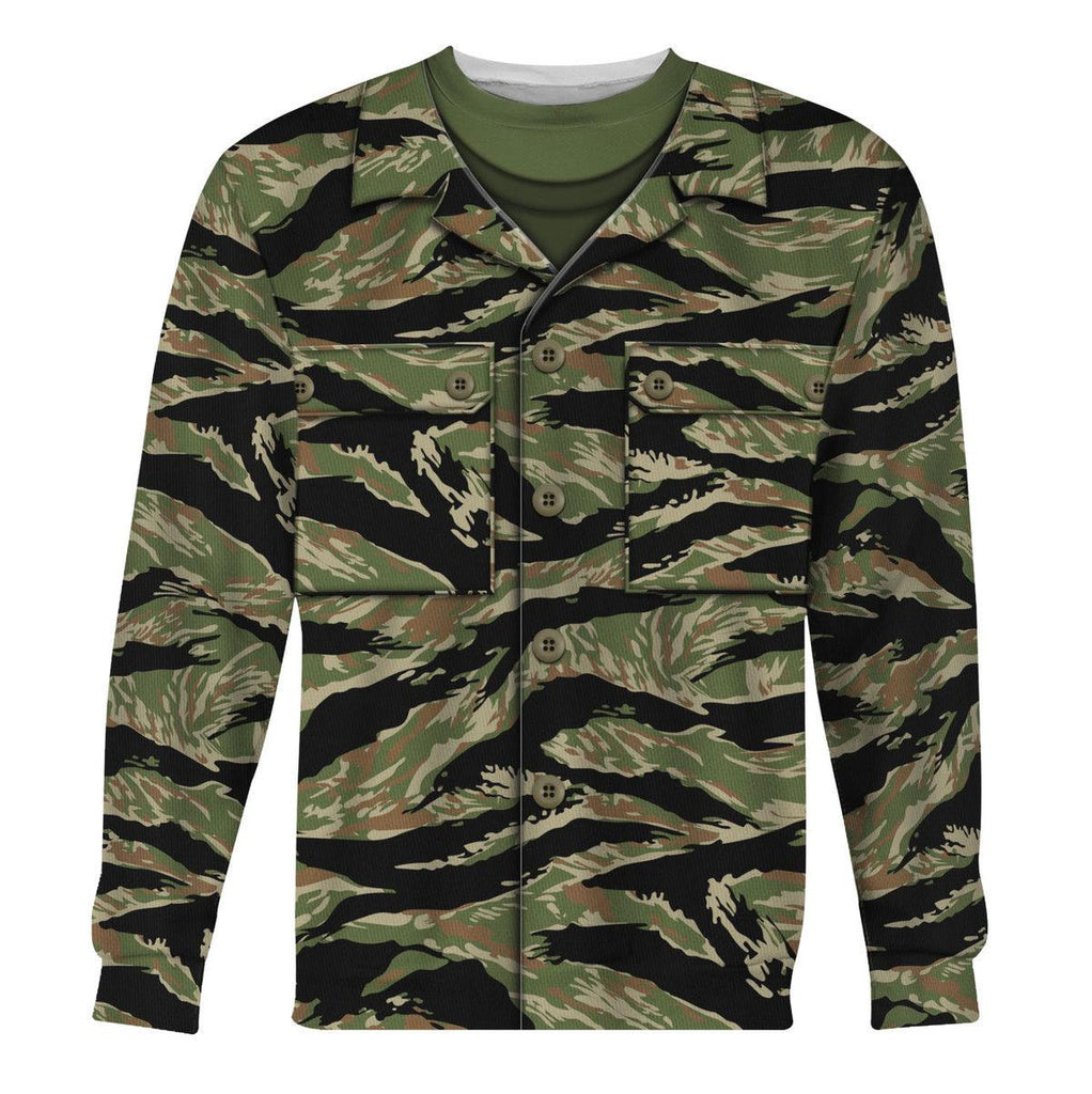 OodieGang Tigerstripe South Vietnam Special Forces Tiger Stripe CAMO Costume Hoodie Sweatshirt T-Shirt Tracksuit - OodieGang.com