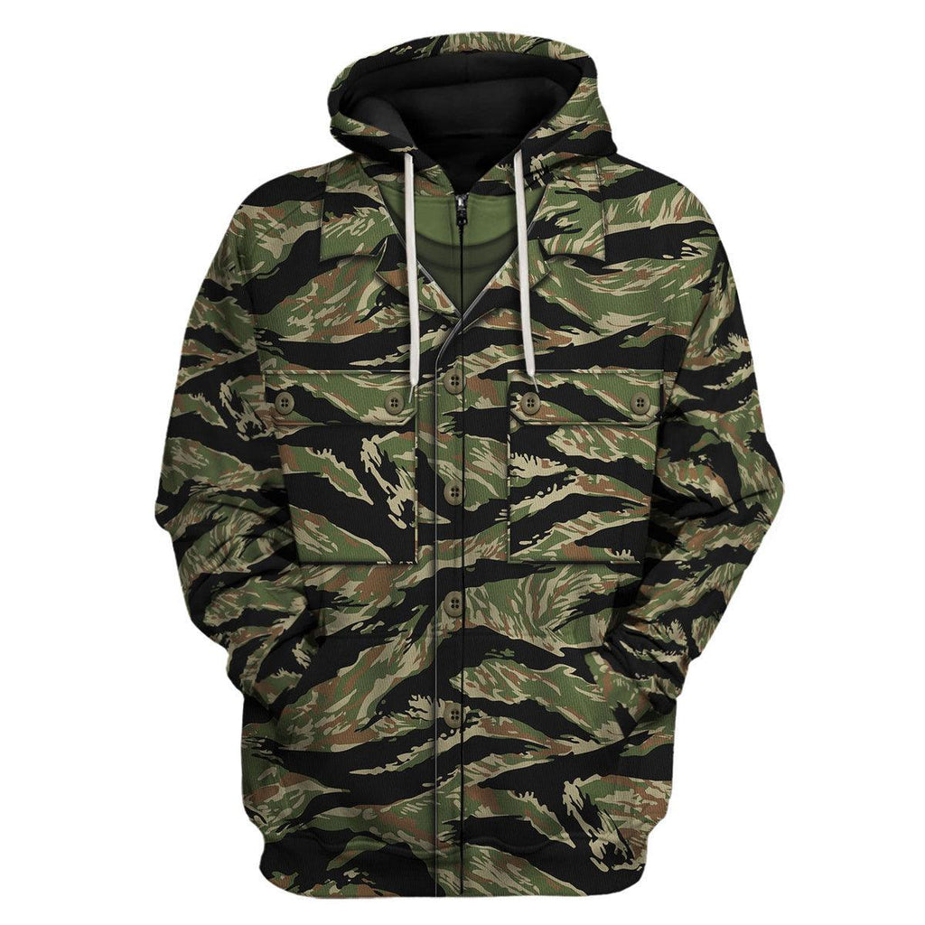 OodieGang Tigerstripe South Vietnam Special Forces Tiger Stripe CAMO Costume Hoodie Sweatshirt T-Shirt Tracksuit - OodieGang.com