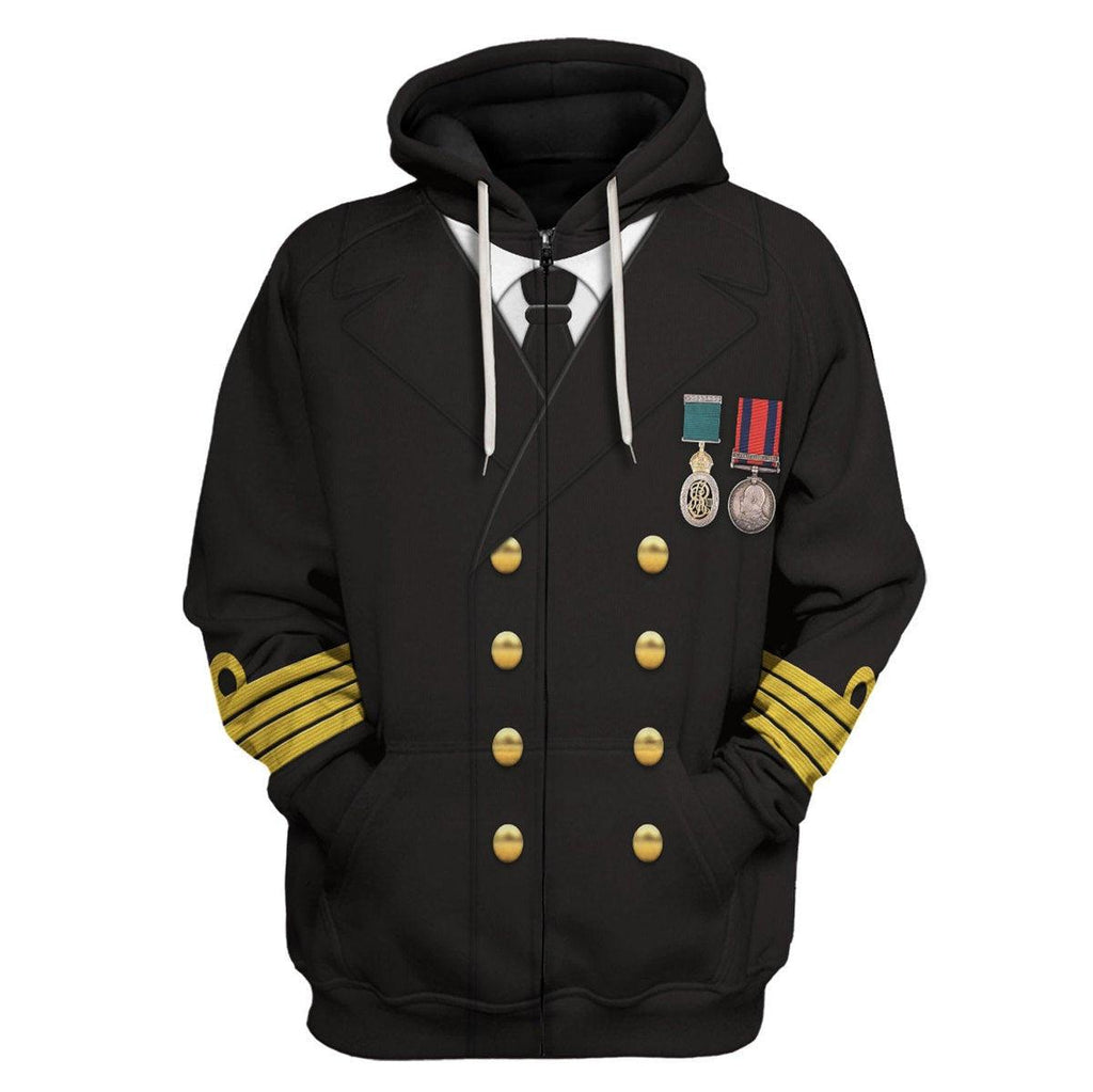 OodieGang Titanic Captain Edward John Smith Costume Hoodie Sweatshirt T-Shirt Tracksuit - OodieGang.com