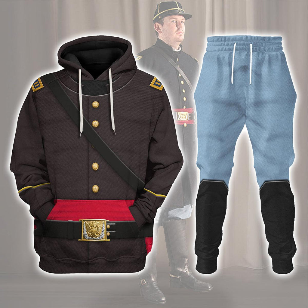 Oodiegang Union Army- Captain Of Infantry Uniform All Over Print Hoodie Sweatshirt T-Shirt Tracksuit - Oodiegang.com