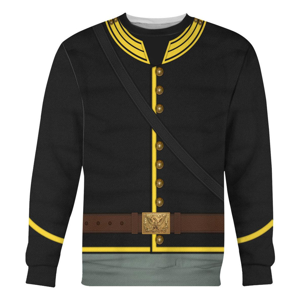 Oodiegang Union Army- Cavalry Trooper Uniform All Over Print Hoodie Sweatshirt T-Shirt Tracksuit - Oodiegang.com