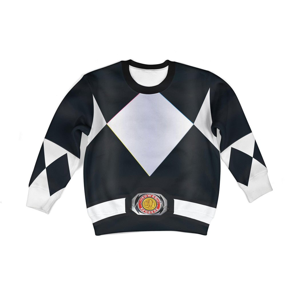 OodieGang Unisex Kid Tops Black Power Ranger 3D Apparel - OodieGang.com