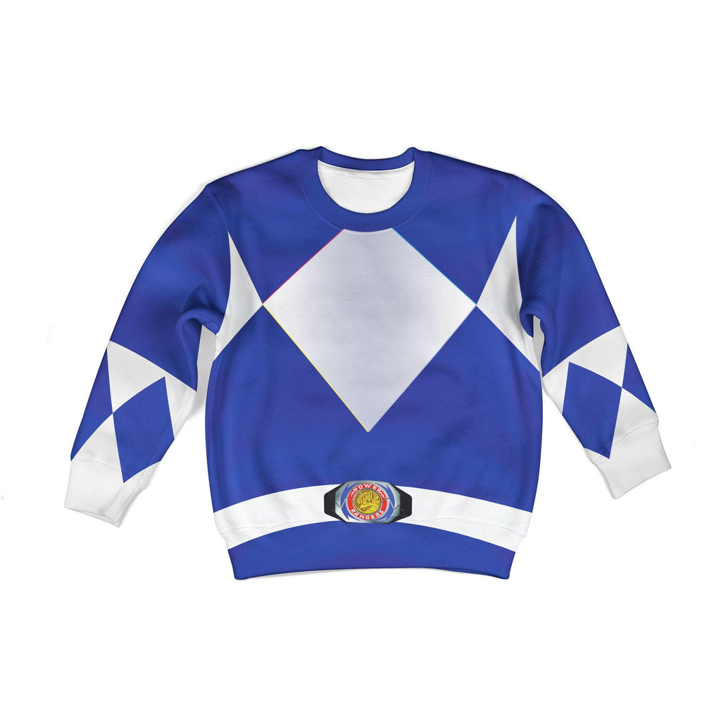 OodieGang Unisex Kid Tops Blue Power Ranger 3D Apparel - OodieGang.com