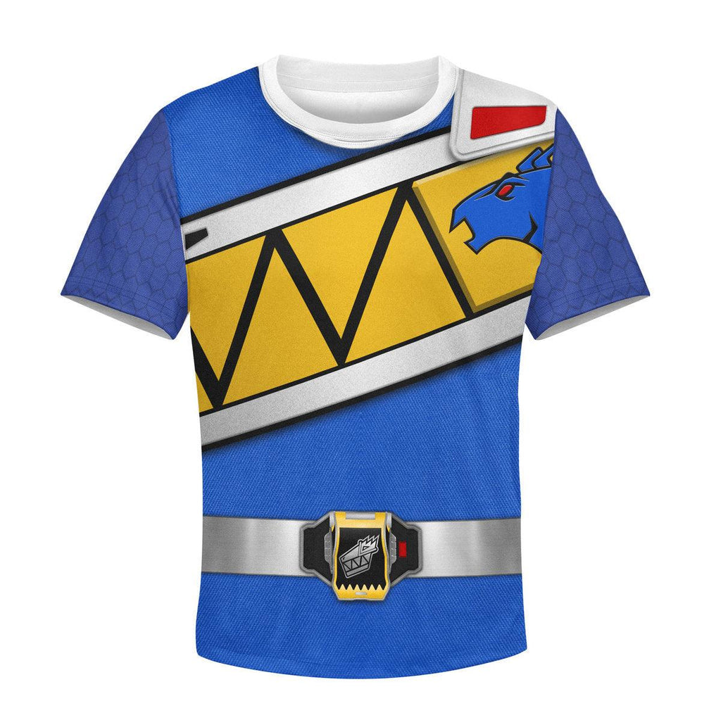 Oodiegang Unisex Kid Tops Blue Power Rangers Dino Charge 3D Apparel - DucG