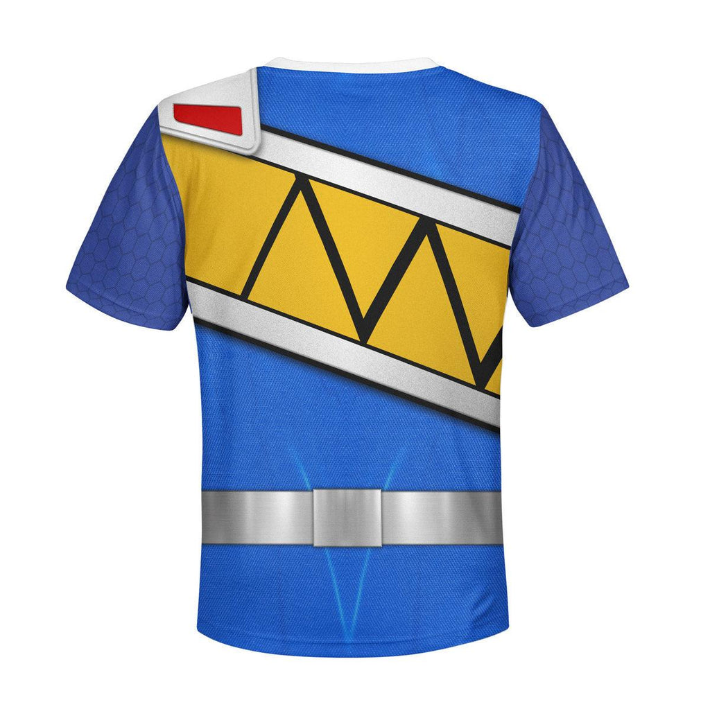 Oodiegang Unisex Kid Tops Blue Power Rangers Dino Charge 3D Apparel - DucG