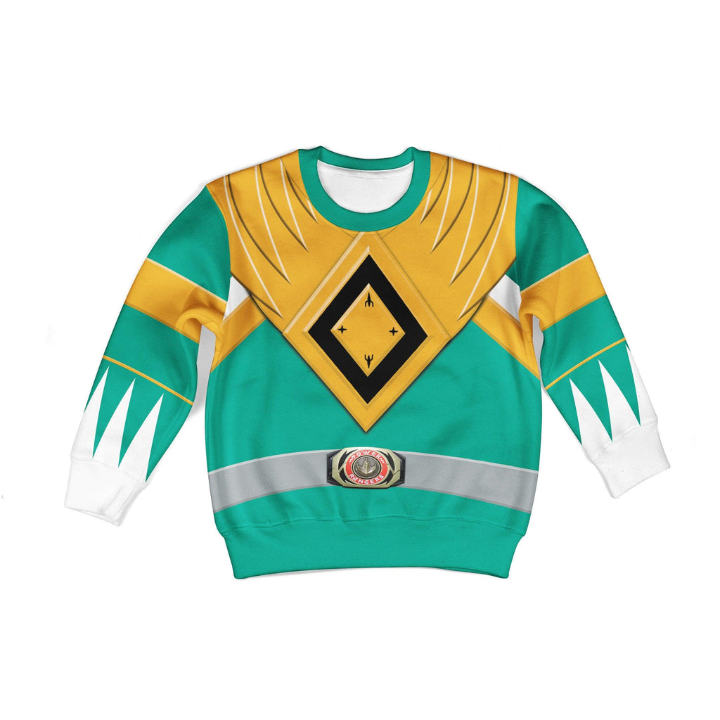 OodieGang Unisex Kid Tops Green Power Ranger 3D Apparel - OodieGang.com