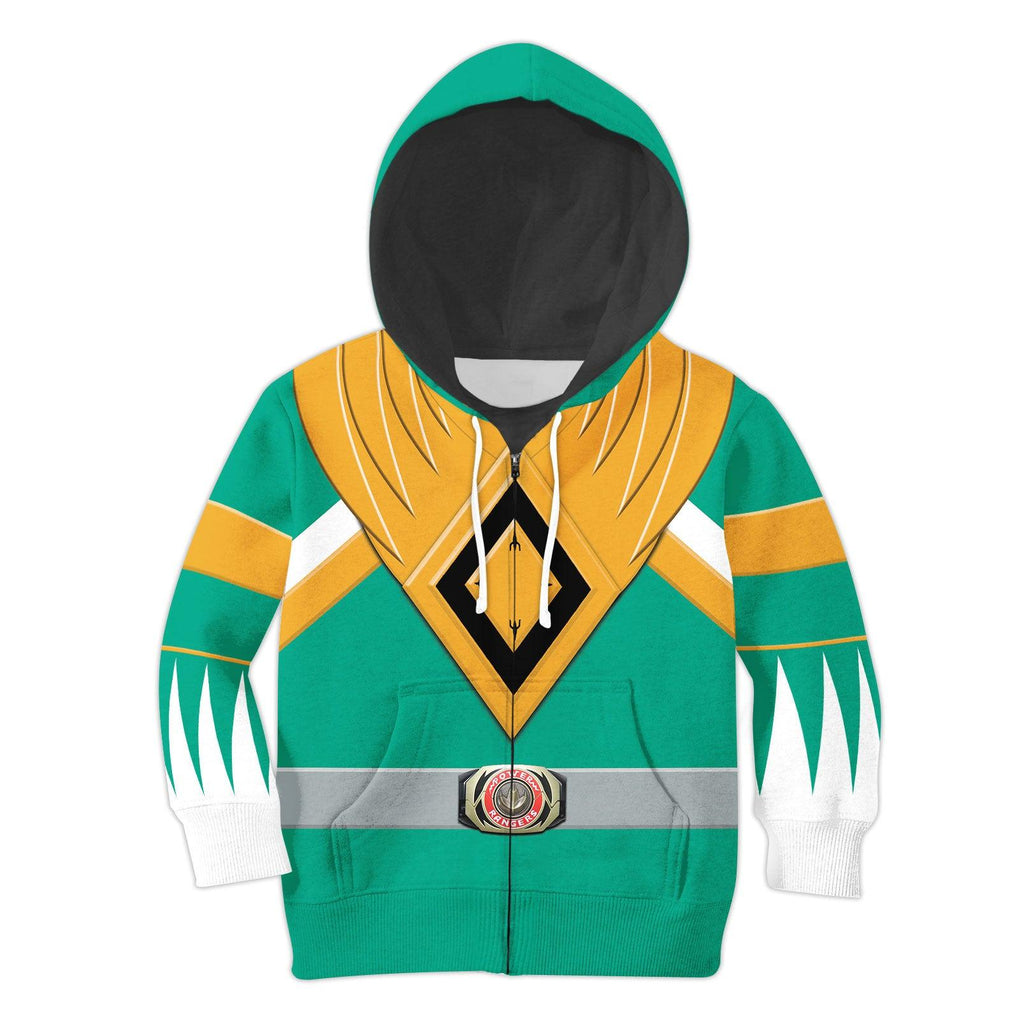 OodieGang Unisex Kid Tops Green Power Ranger 3D Apparel - OodieGang.com