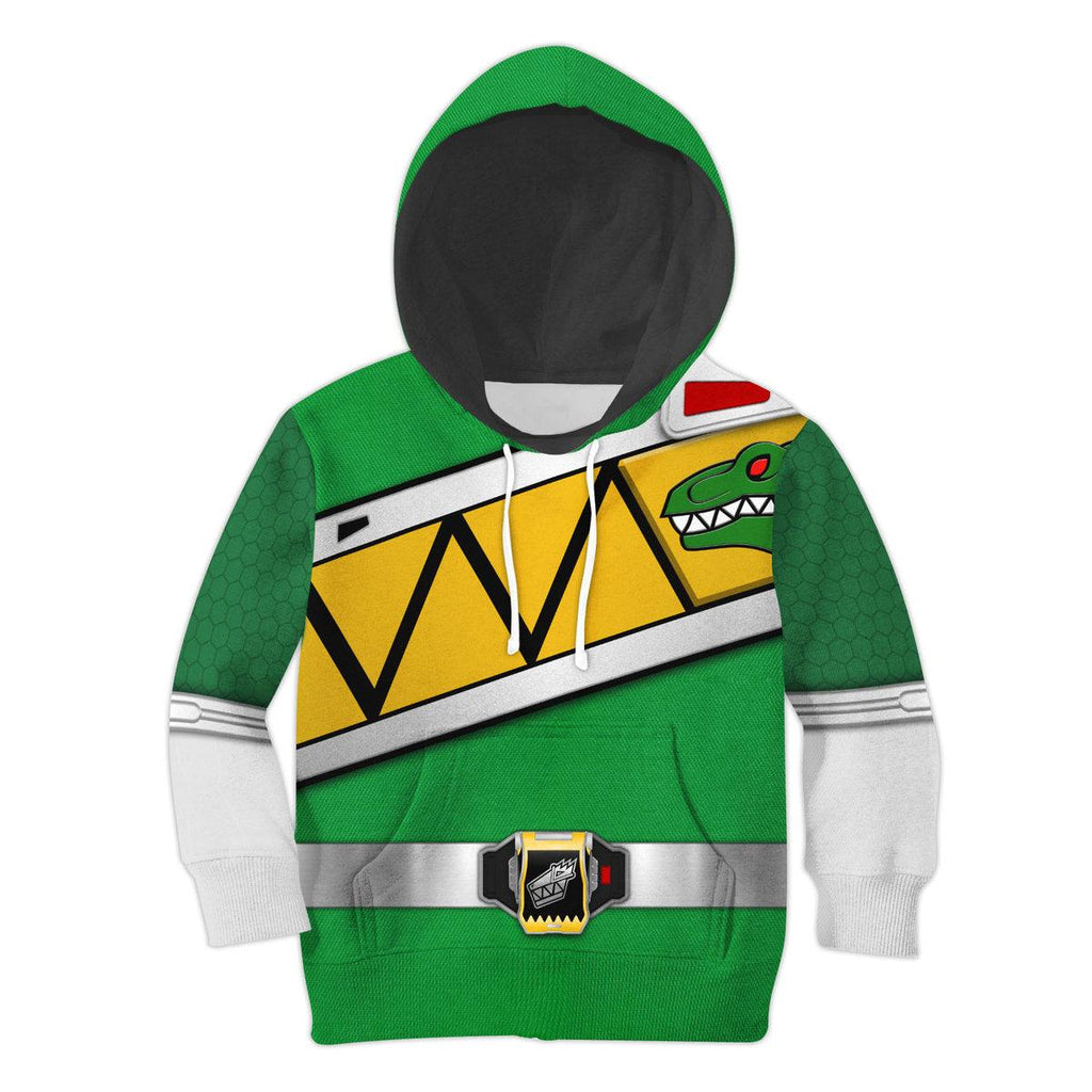 Oodiegang Unisex Kid Tops Green Power Rangers Dino Charge 3D Apparel - DucG