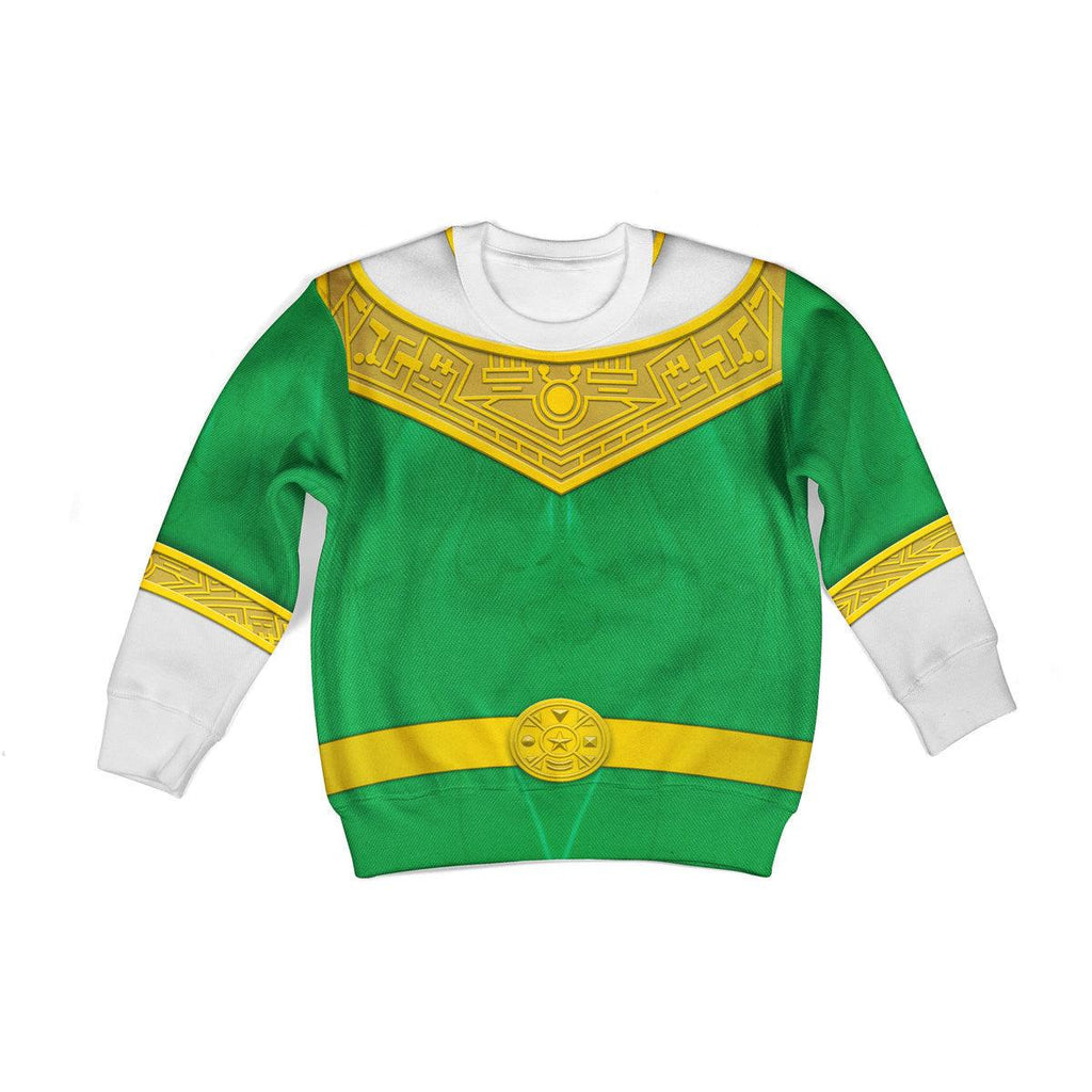 OodieGang Unisex Kid Tops Green Power Rangers Zeo Kid 3D Apparel - OodieGang.com