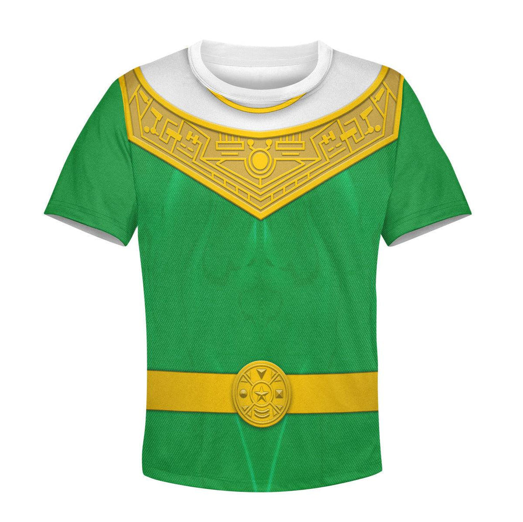 OodieGang Unisex Kid Tops Green Power Rangers Zeo Kid 3D Apparel - OodieGang.com