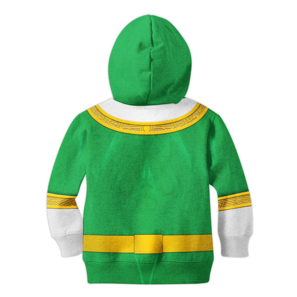 OodieGang Unisex Kid Tops Green Power Rangers Zeo Kid 3D Apparel - OodieGang.com