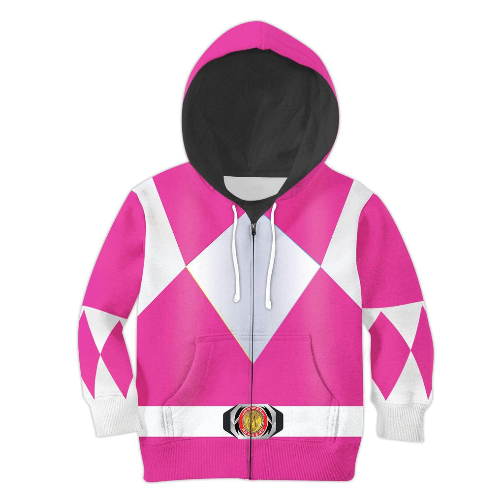 OodieGang Unisex Kid Tops Pink Power Ranger 3D Apparel - OodieGang.com