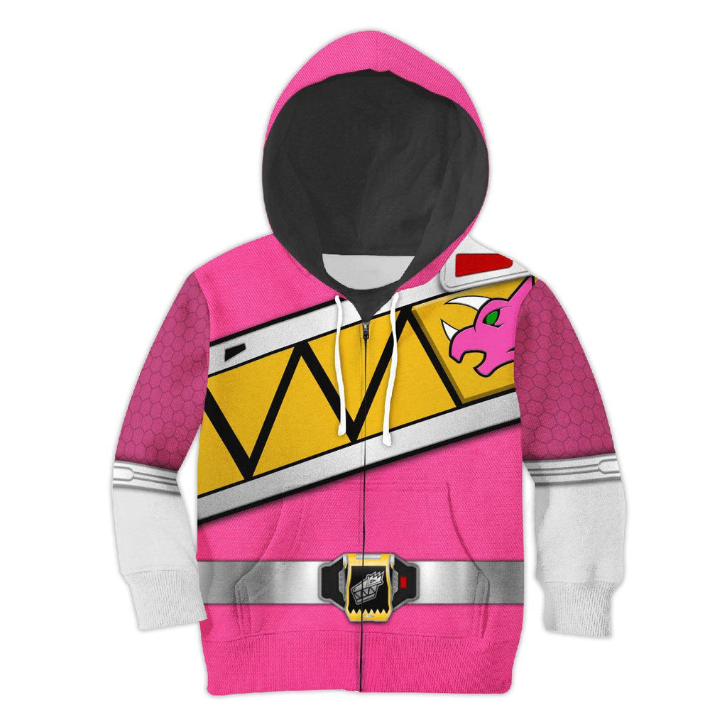 Oodiegang Unisex Kid Tops Pink Power Rangers Dino Charge 3D Apparel - DucG