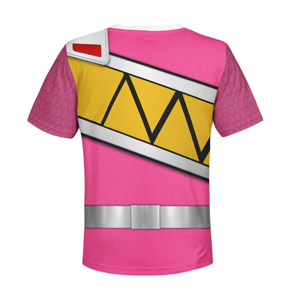 Oodiegang Unisex Kid Tops Pink Power Rangers Dino Charge 3D Apparel - DucG