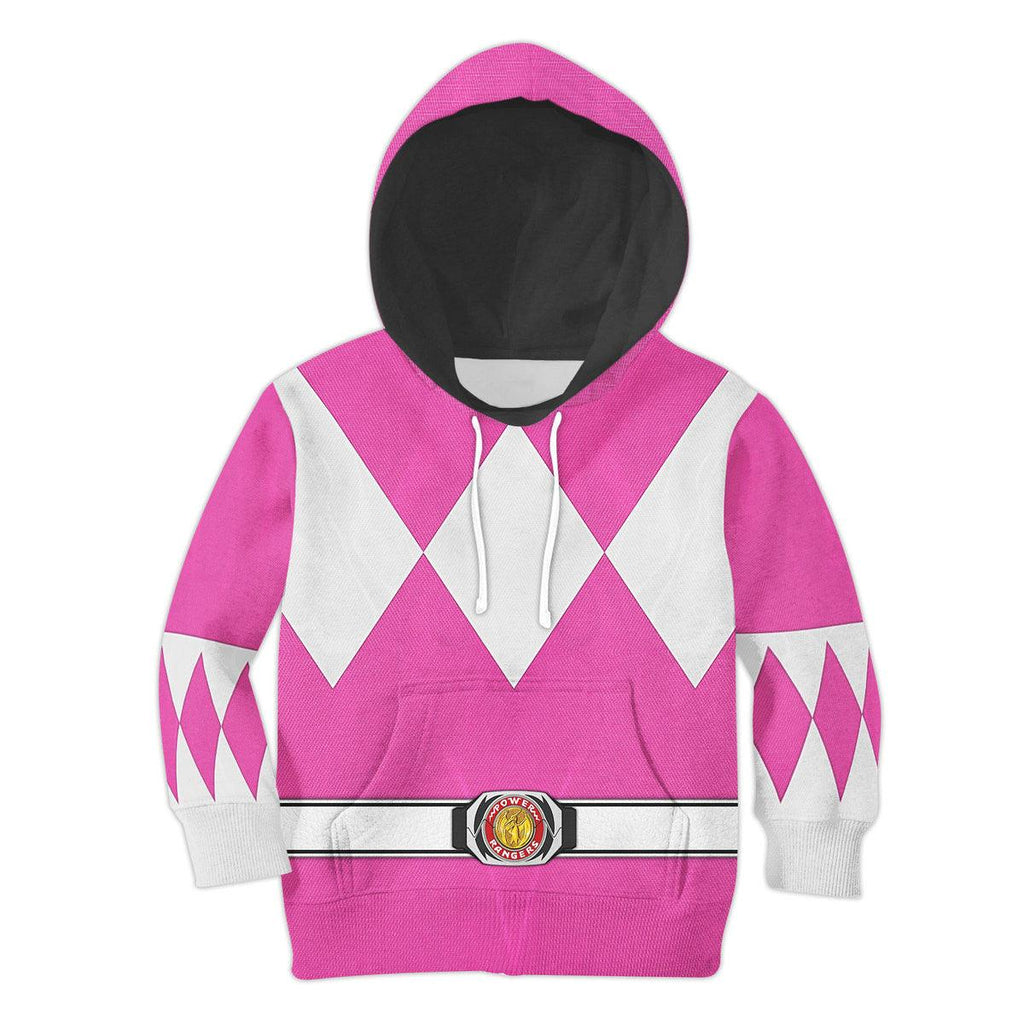 OodieGang Unisex Kid Tops Pink Ranger Mighty Morphin Kid 3D Apparel - OodieGang.com