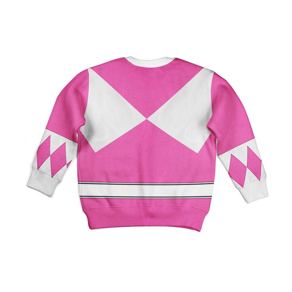 OodieGang Unisex Kid Tops Pink Ranger Mighty Morphin Kid 3D Apparel - OodieGang.com