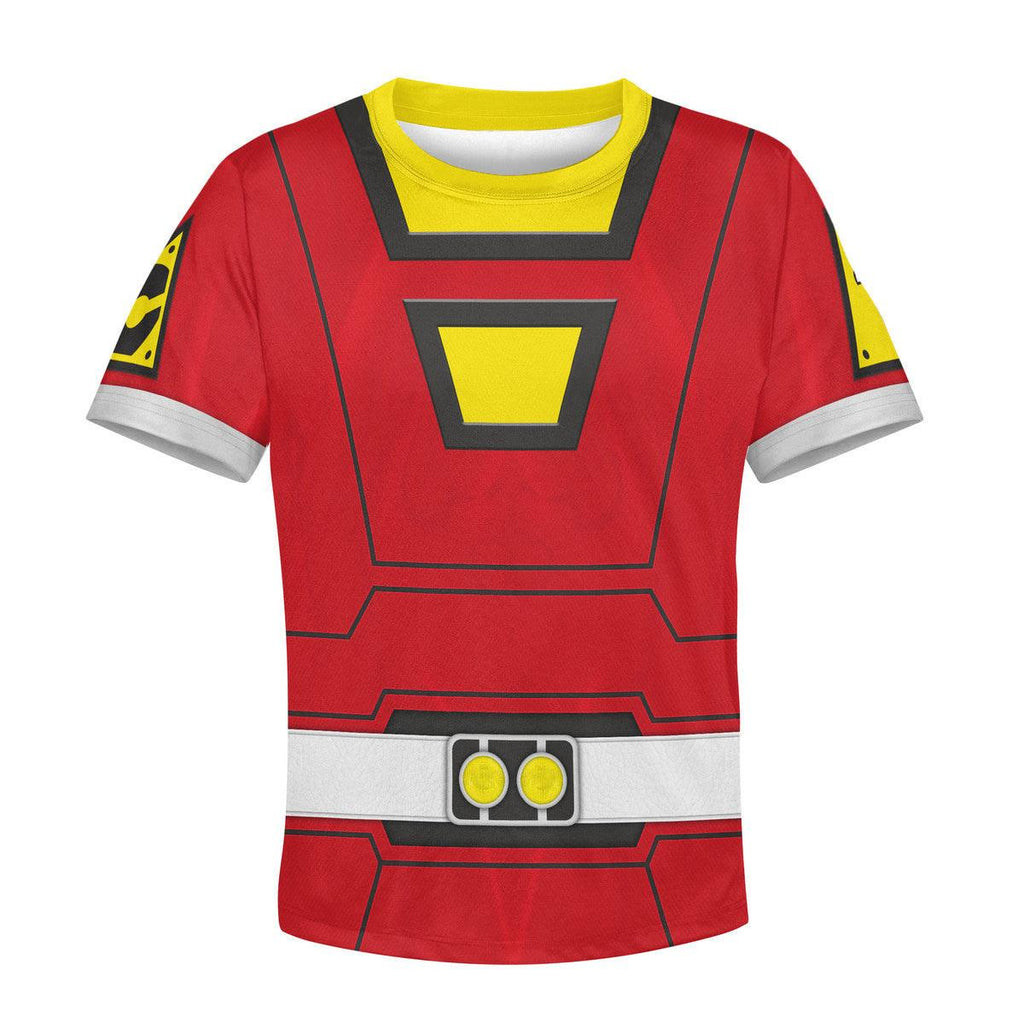 OodieGang Unisex Kid Tops Power Rangers Turbo Red 3D Apparel - OodieGang.com