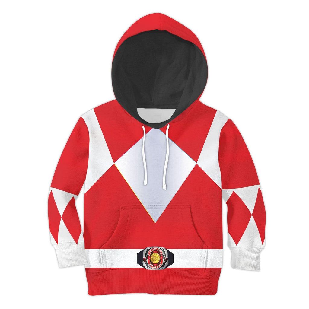 OodieGang Unisex Kid Tops Red Power Ranger 3D Apparel - OodieGang.com