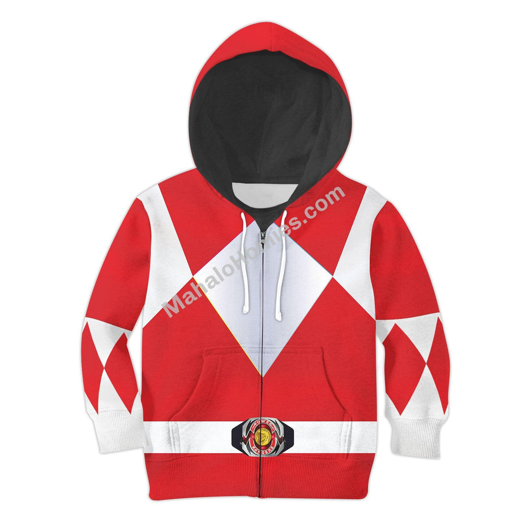 OodieGang Unisex Kid Tops Red Power Ranger 3D Apparel - OodieGang.com