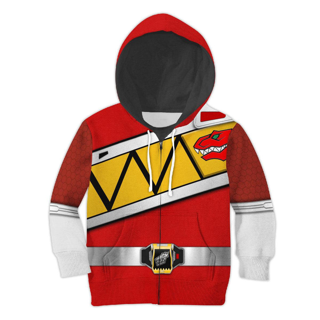 Oodiegang Unisex Kid Tops Red Power Rangers Dino Charge 3D Apparel - DucG