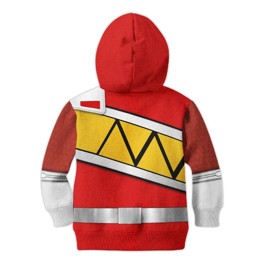 Oodiegang Unisex Kid Tops Red Power Rangers Dino Charge 3D Apparel - DucG