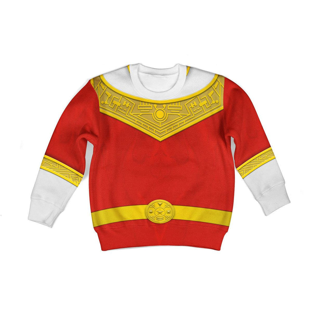 OodieGang Unisex Kid Tops Red Power Rangers Zeo Kid 3D Apparel - OodieGang.com