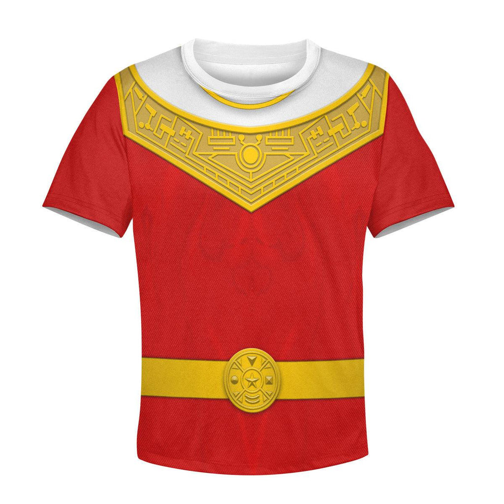 OodieGang Unisex Kid Tops Red Power Rangers Zeo Kid 3D Apparel - OodieGang.com