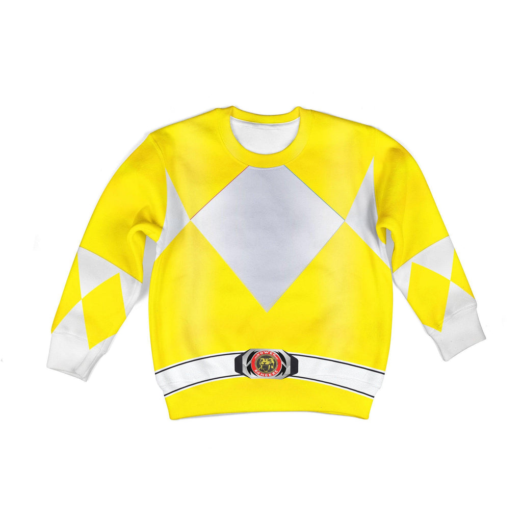 OodieGang Unisex Kid Tops Yellow Power Ranger 3D Apparel - OodieGang.com