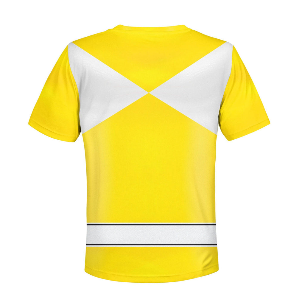 OodieGang Unisex Kid Tops Yellow Power Ranger 3D Apparel - OodieGang.com