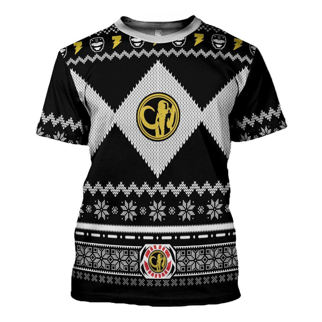 OodieGang Unisex Tops Pullover Sweatshirt Black Power Ranger 3D Costumes - OodieGang.com