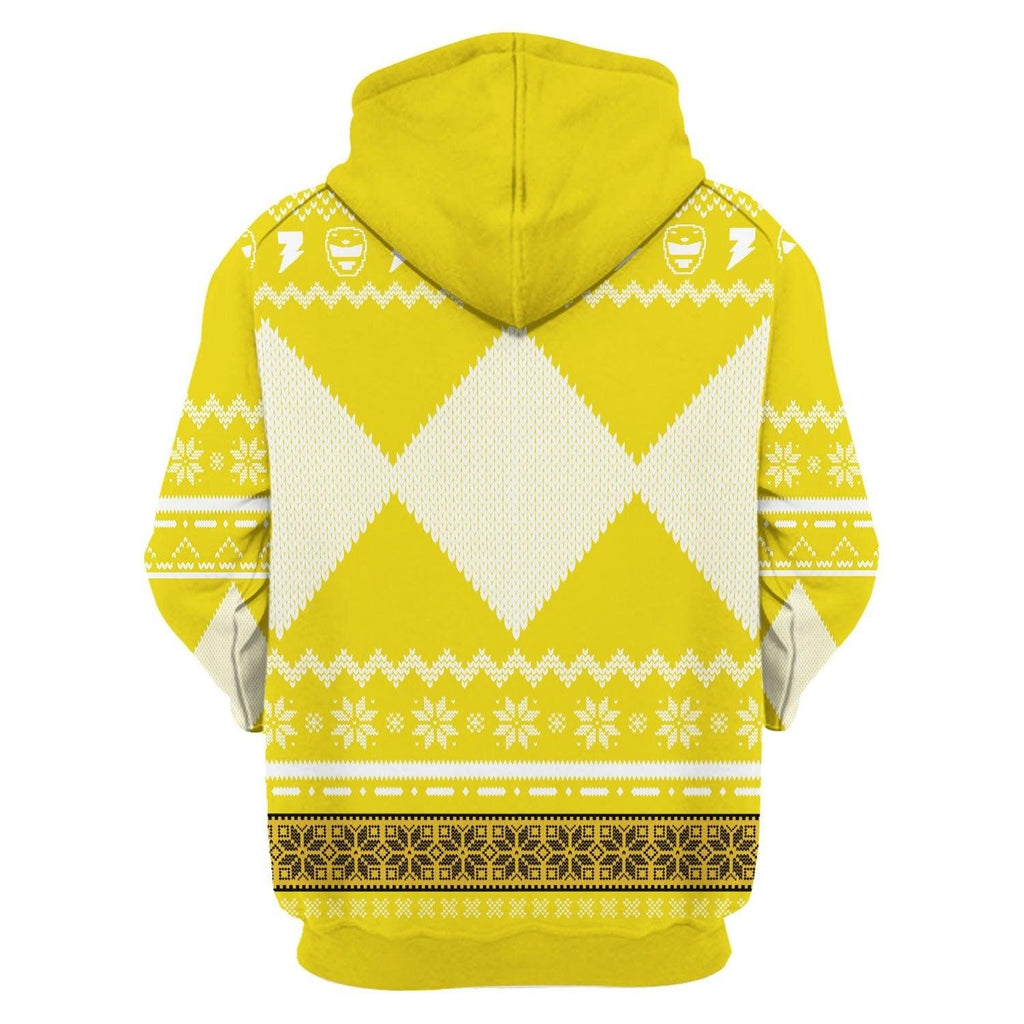 OodieGang Unisex Tops Pullover Sweatshirt Yellow Power Ranger 3D Costumes - OodieGang.com