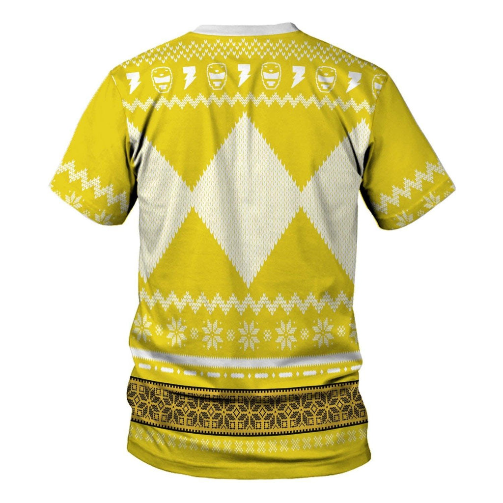 OodieGang Unisex Tops Pullover Sweatshirt Yellow Power Ranger 3D Costumes - OodieGang.com