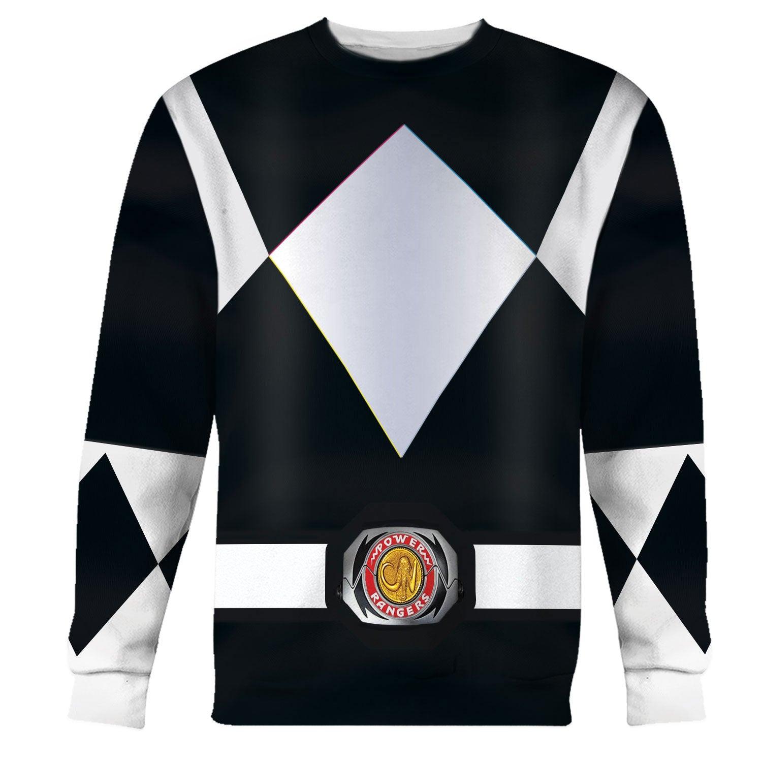 Power Ranger Track Jacket MakerHuman Unisex Tracksuit Hoodies Black Power Ranger 3D Costumes ...