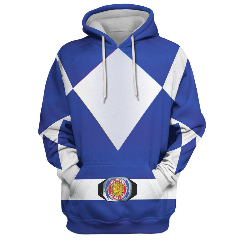 OodieGang Unisex Tracksuit Hoodies Blue Power Ranger 3D Costumes - OodieGang.com