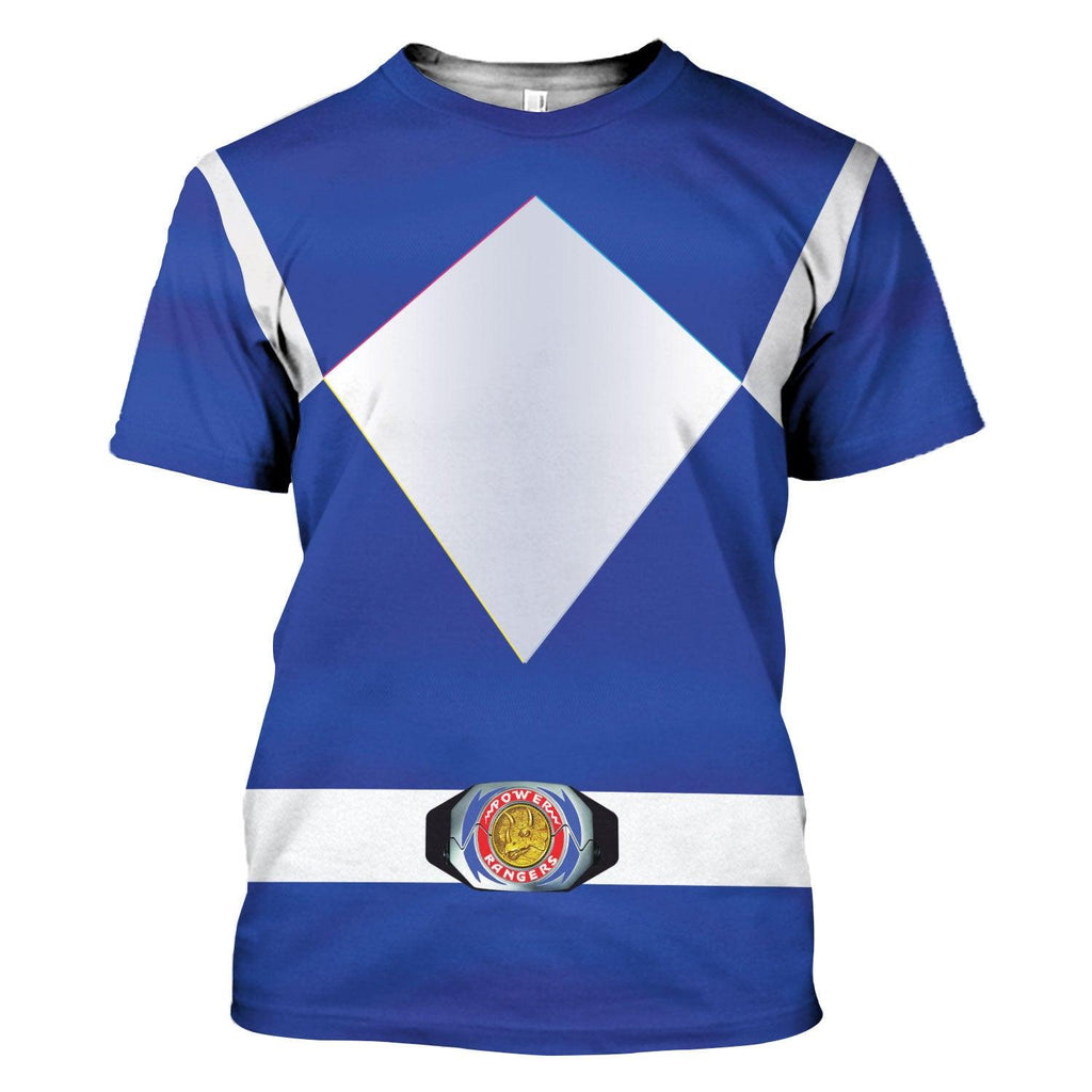 OodieGang Unisex Tracksuit Hoodies Blue Power Ranger 3D Costumes - OodieGang.com