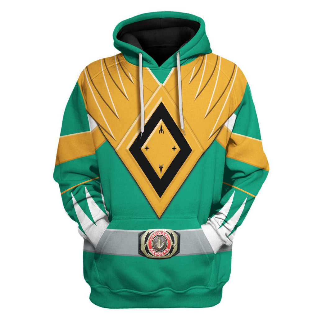 OodieGang Unisex Tracksuit Hoodies Green Power Ranger 3D Costumes - OodieGang.com