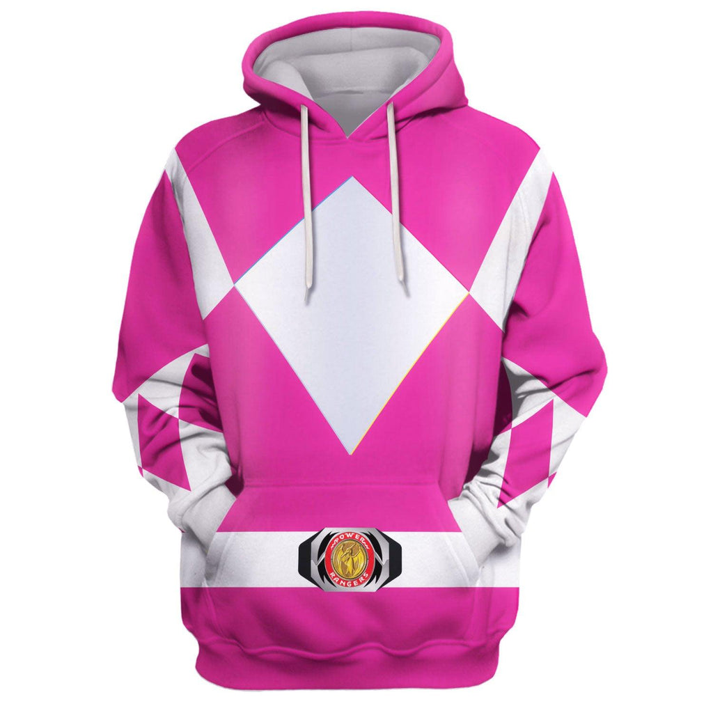 OodieGang Unisex Tracksuit Hoodies Pink Power Ranger 3D Costumes - OodieGang.com