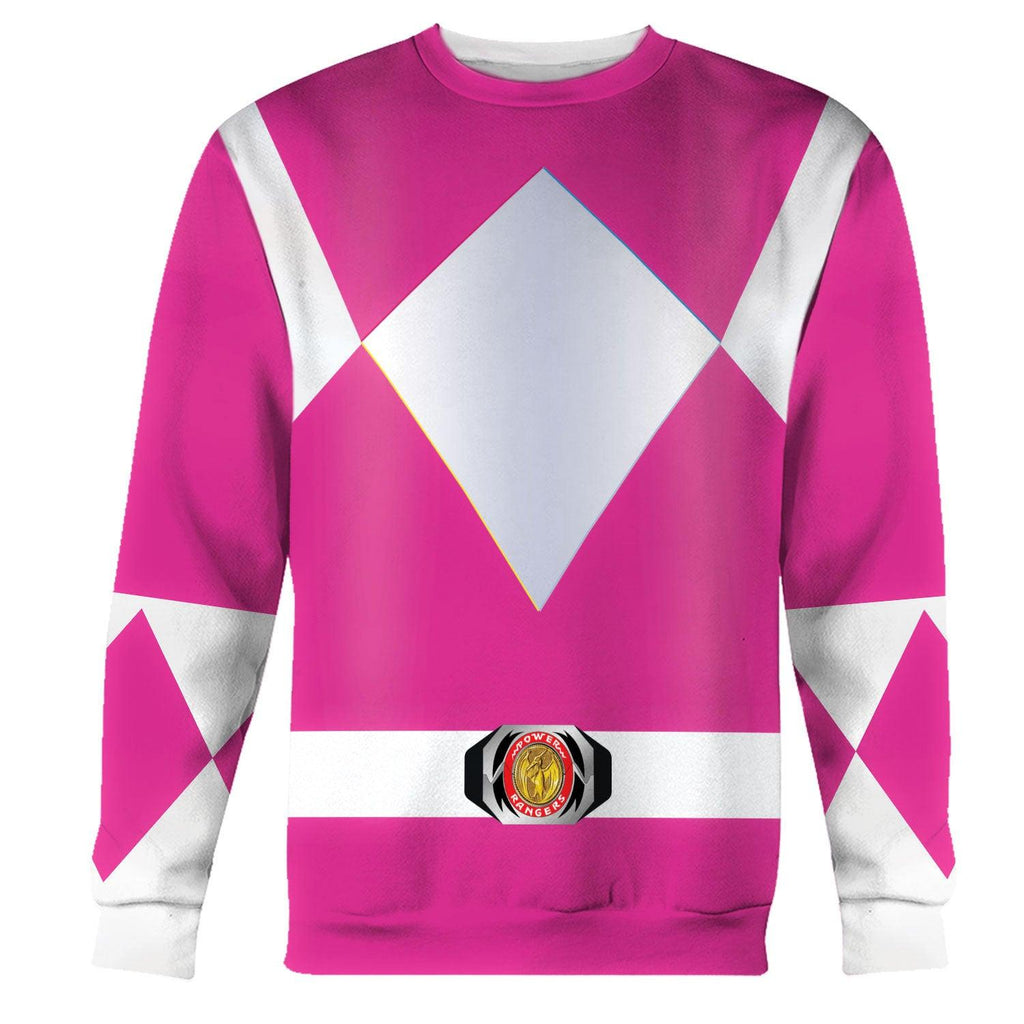 OodieGang Unisex Tracksuit Hoodies Pink Power Ranger 3D Costumes - OodieGang.com