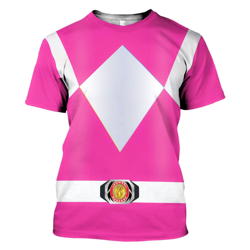 OodieGang Unisex Tracksuit Hoodies Pink Power Ranger 3D Costumes - OodieGang.com