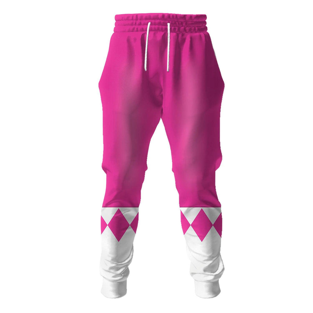 OodieGang Unisex Tracksuit Hoodies Pink Power Ranger 3D Costumes - OodieGang.com