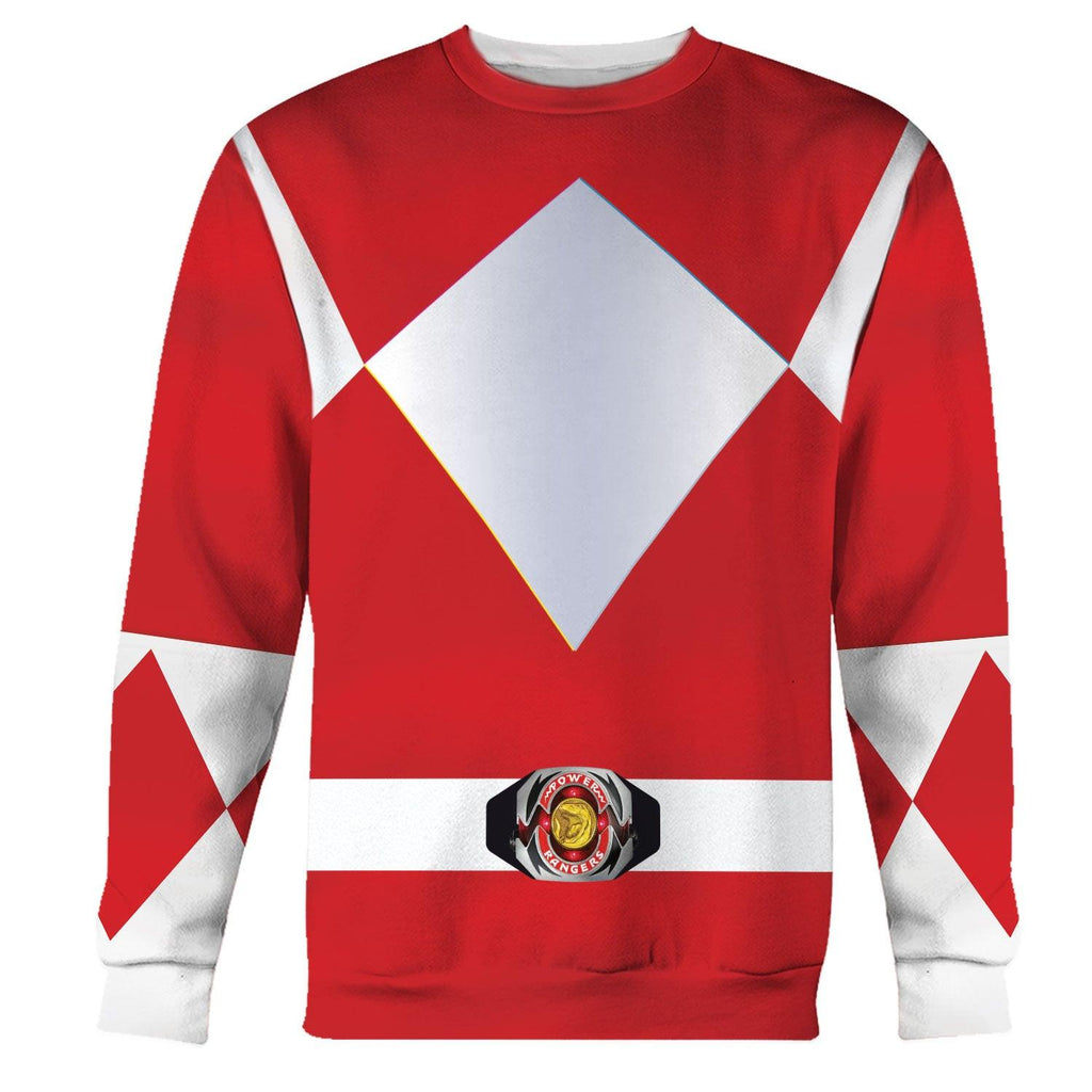 OodieGang Unisex Tracksuit Hoodies Red Power Ranger 3D Costumes - OodieGang.com