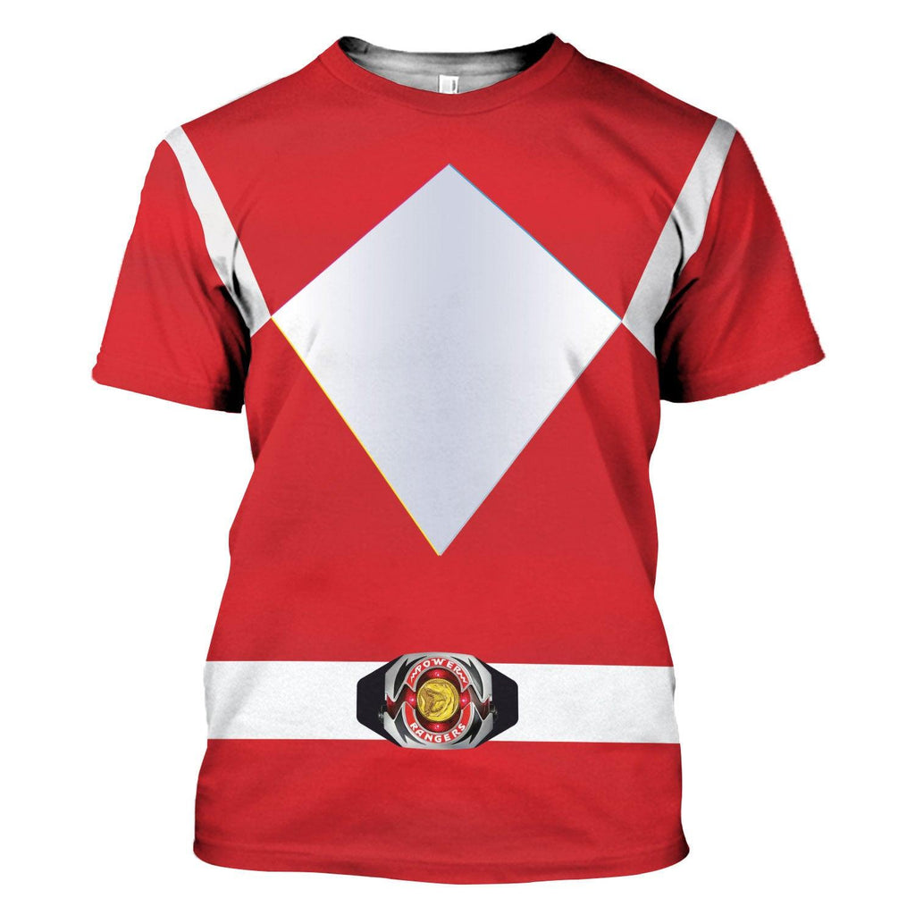 OodieGang Unisex Tracksuit Hoodies Red Power Ranger 3D Costumes - OodieGang.com