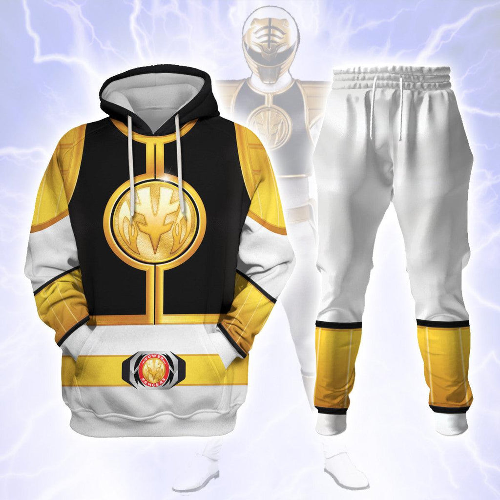 OodieGang Unisex Tracksuit Hoodies White Power Ranger 3D Costumes - OodieGang.com