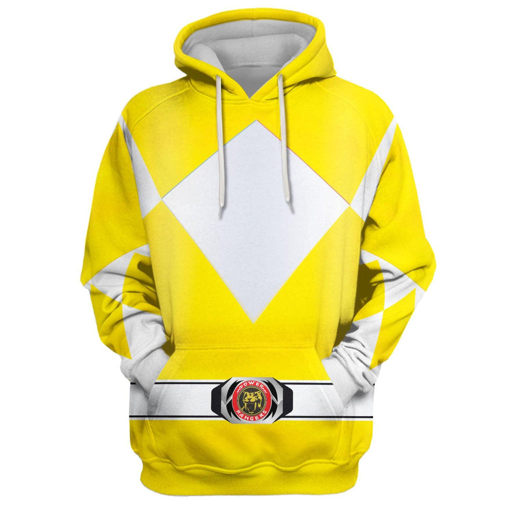 OodieGang Unisex Tracksuit Hoodies Yellow Power Ranger 3D Costumes - OodieGang.com